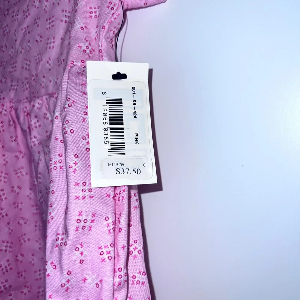 NWT Smiling Button Little Girls Dress‎ Size 7 Made in the USA